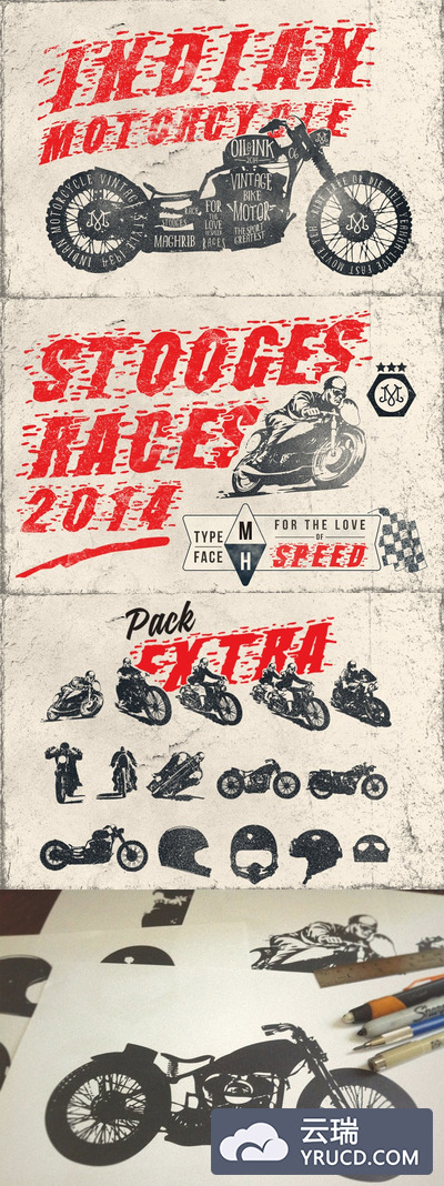 速度酷炫字体 Stooges Races