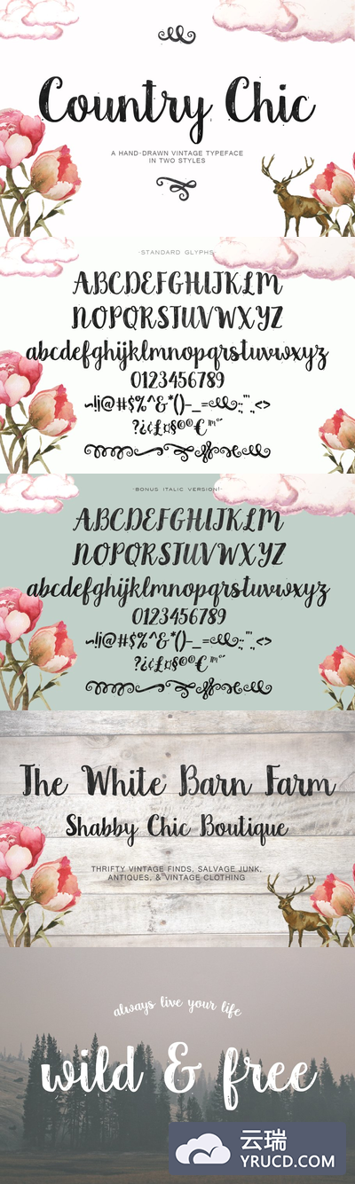 手写个性字体 Country Chic Script