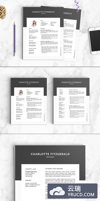 简单专业的简历模板 Resume Template | The Charlotte