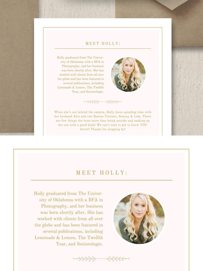 个人简历模板 Photographer About Me Page