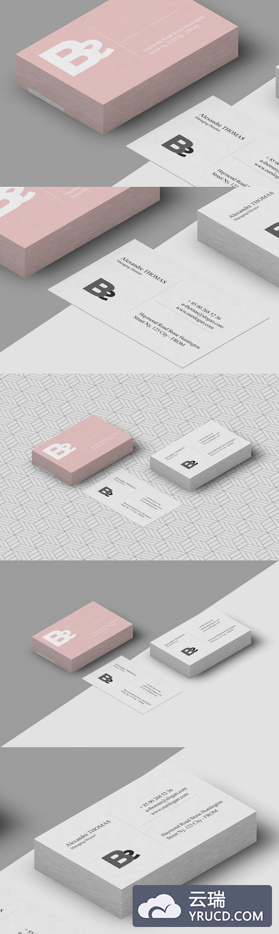 商业/个人名片psd样机模板