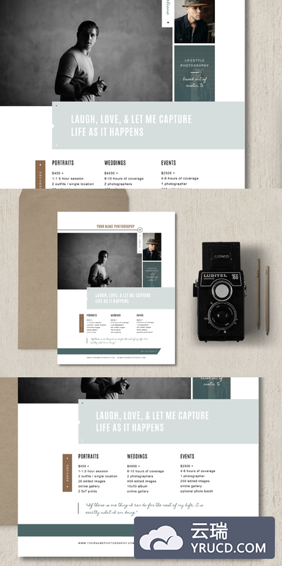 服务套餐模板 Photographer Pricing Template