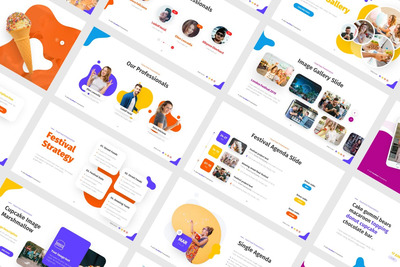 美食节创意节PPT模板下载[PPTX]