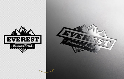 凹版UV工艺的logo设计展示样机[PSD]