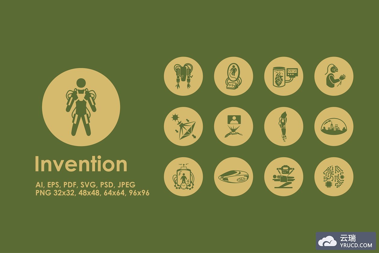 材料发明图标素材 Invention icons