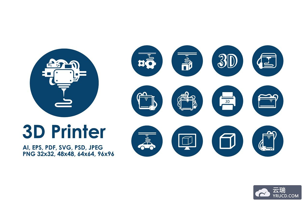 3D打印APP图标 3d printer icons