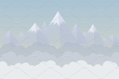 矢量山峰插画 Mountain6