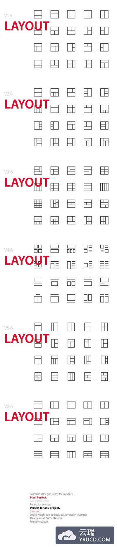 UI排版图标素材 120 Layout UI icons