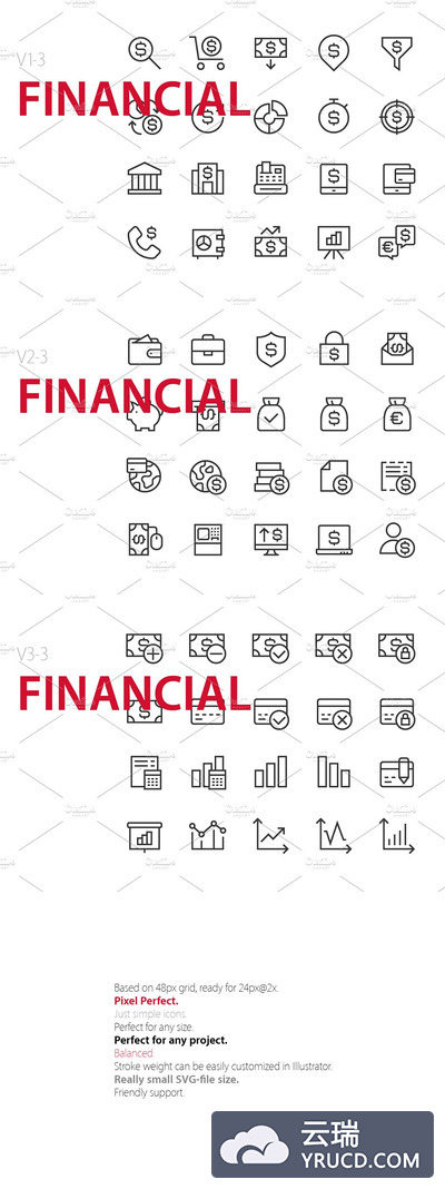 金融图标素材 60 Financial UI icons