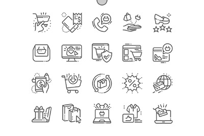 电商图标素材 E-commerce Line Icons