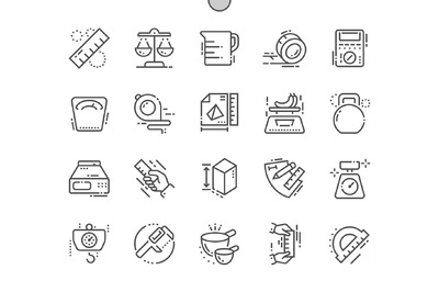 测量矢量图标素材 Measure Line Icons
