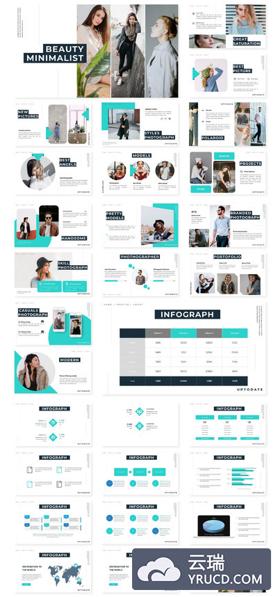 漂亮的极简主义PPT模板下载[PPTX]