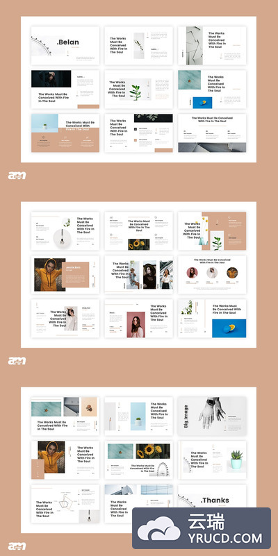 极简主义商业计划书PPT模板[PPTX]