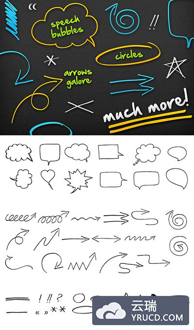 手绘设计元素图形 Hand Drawn Design Elements 1