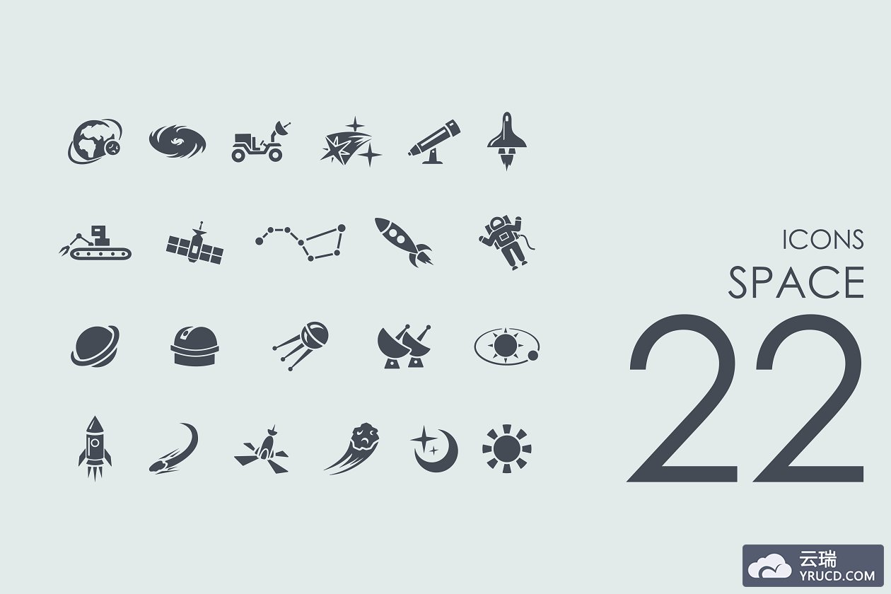 太空宇航图标素材 22 Space icons