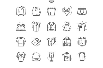 服饰图标素材 Clothes Line Icons