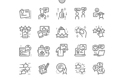 推荐图标素材 Testimonials Line Icons