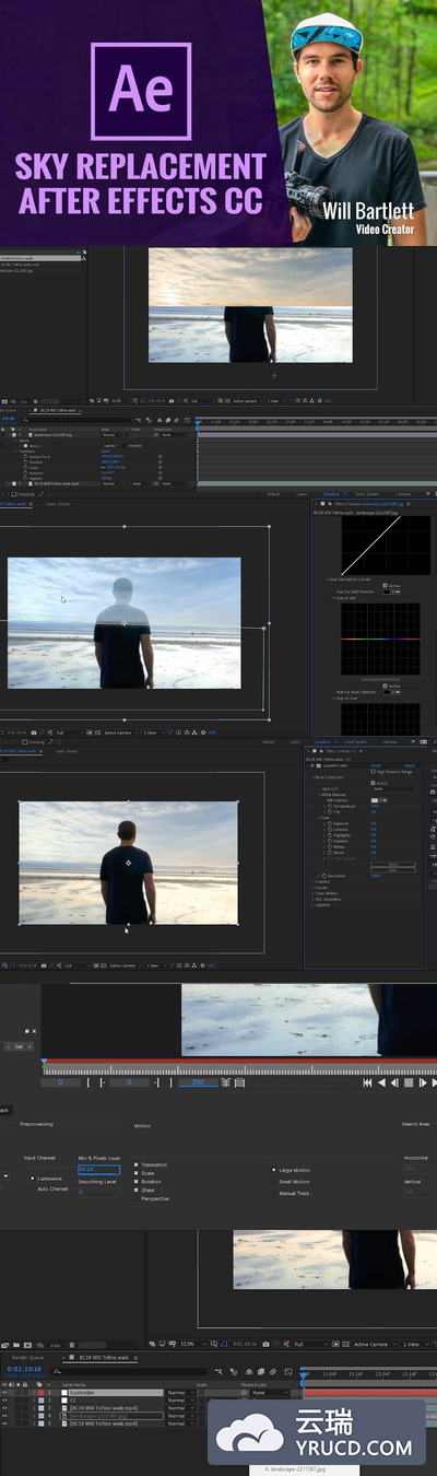 AE CC 如何中替换天空教程