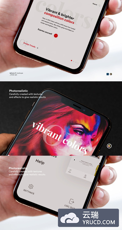 时尚高端简约iPhone 11 APP UI样机展示模型mockups