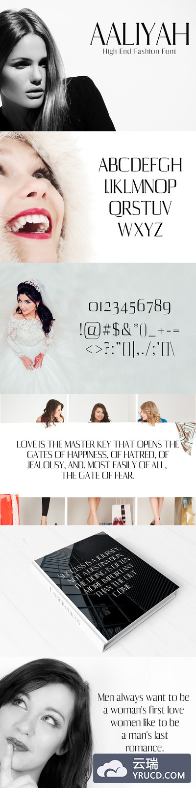 时尚个性字体 Aaliyah Serif 10 Font Family Pack