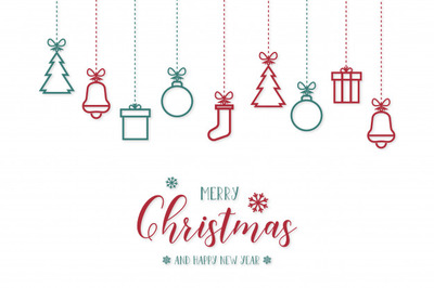 圣诞节饰品元素 Christmas objects Vector