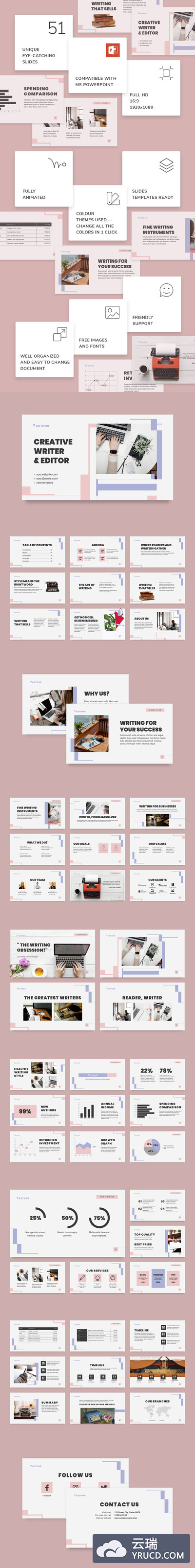 有吸引力的时尚PPT模板下载[PPTX]