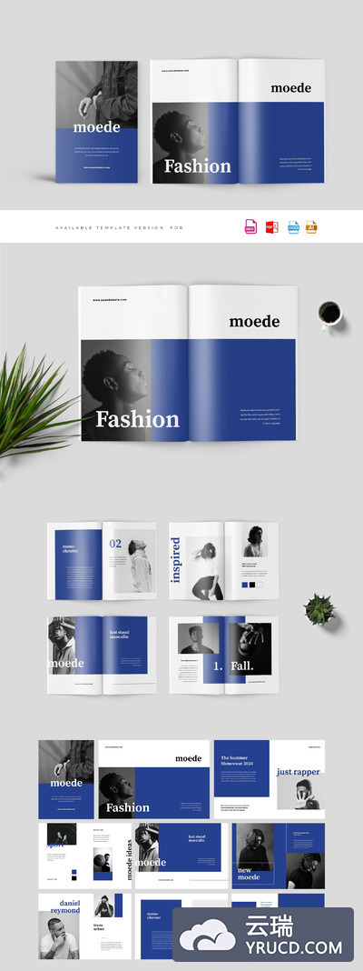 时尚的企业画册模板下载[indd]