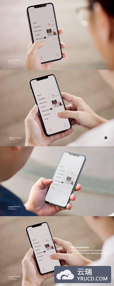 时尚高端简约iPhone 11 APP UI样机展示模型mockups-2
