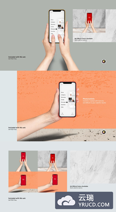 简约清新手持iPhone 11 APP UI样机展示模型mockups