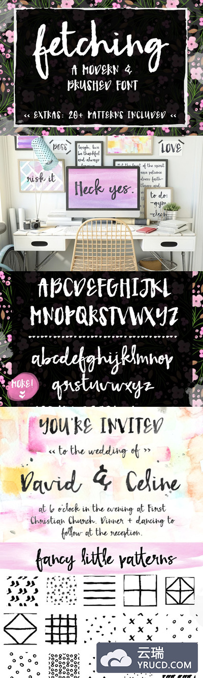 手写笔刷字体 Fetching- A Modern Brush Font
