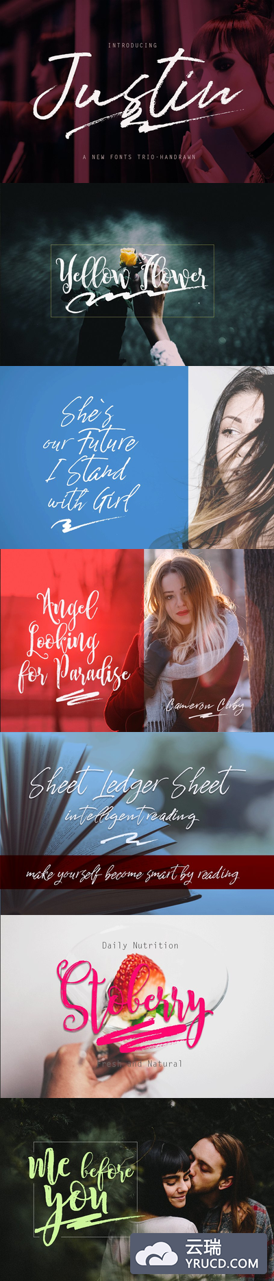 个性签名字体 Justin