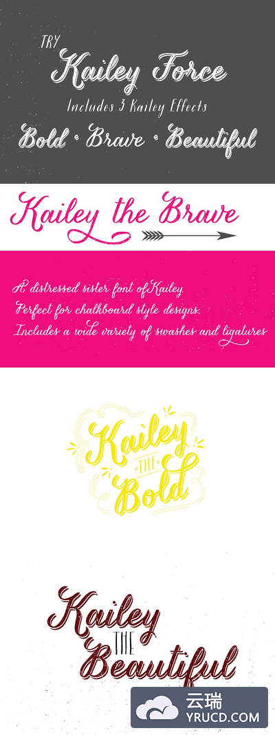经典手写字体 Kailey Force