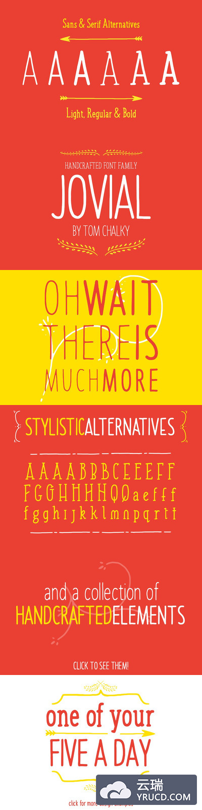 时尚专业个性字体  Jovial Font Family + Bonus Elements!