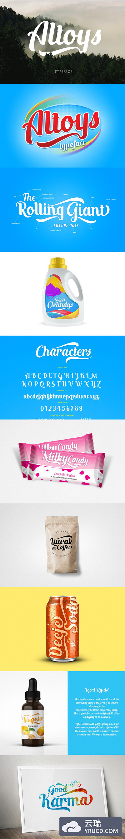 时尚个性字体 Altoys Typeface