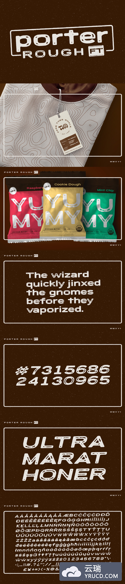 粗犷肌理设计字体 Porter Rough FT - Vintage Font