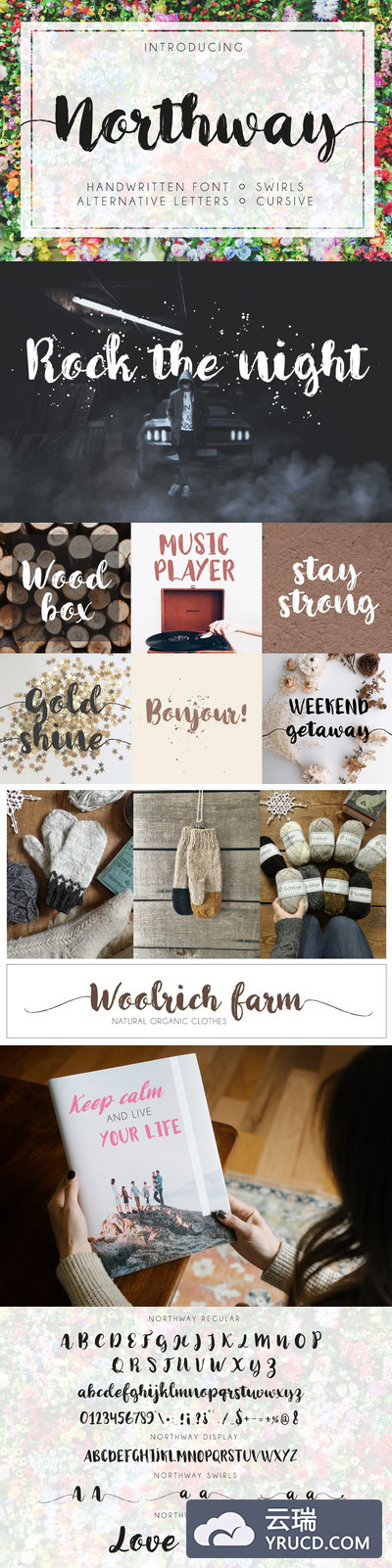 手写粗犷脚本字体 Northway Script Font