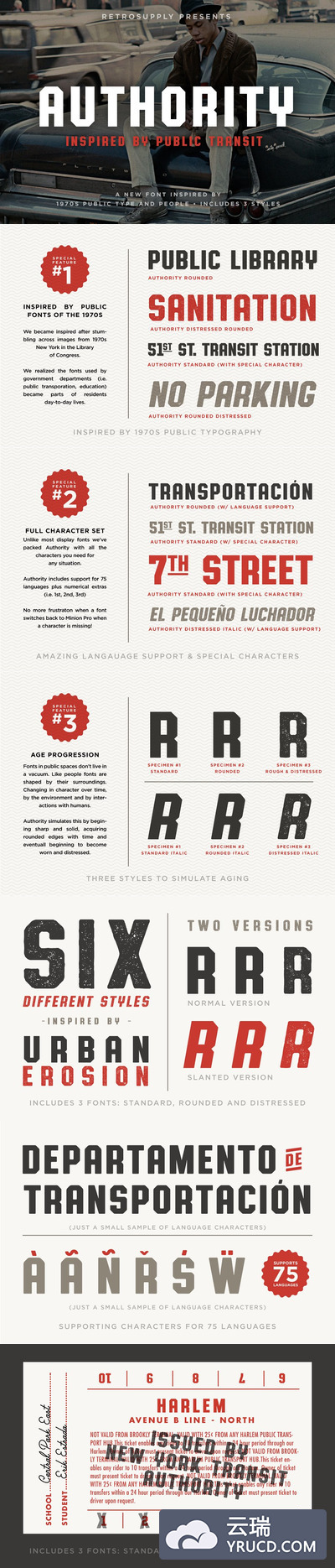 复古个性字体 Authority | 1970s Public Font