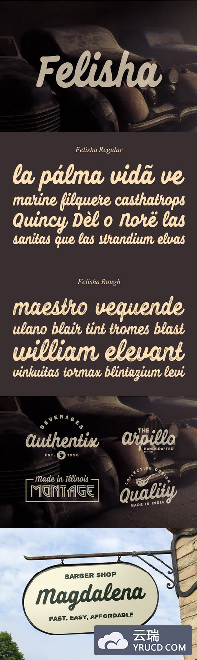 时尚手写字体 Felisha Script