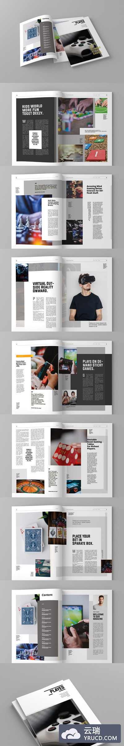 棋牌游戏类杂志画册设计模板