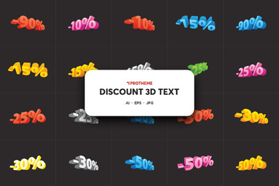 3d立体矢量打折促销sale双十二黑色星期五图标标签主标题立体字大集合