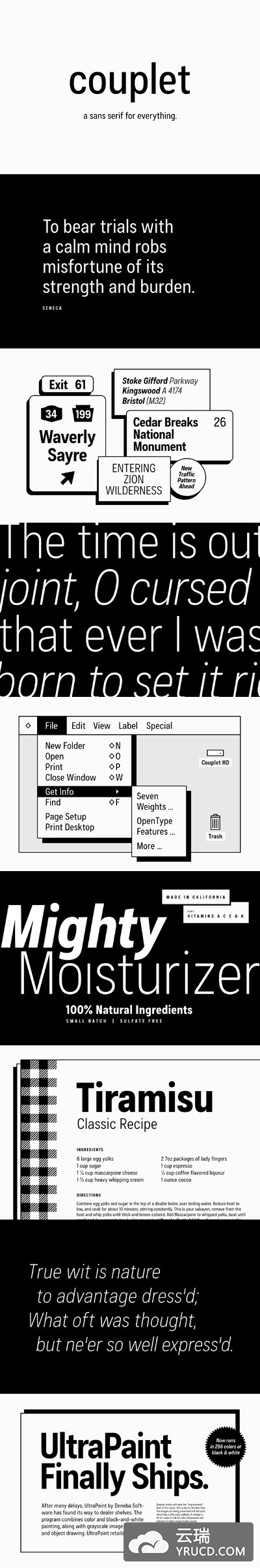 多用途时尚衬线字体 Couplet CF: versatile humanist sans
