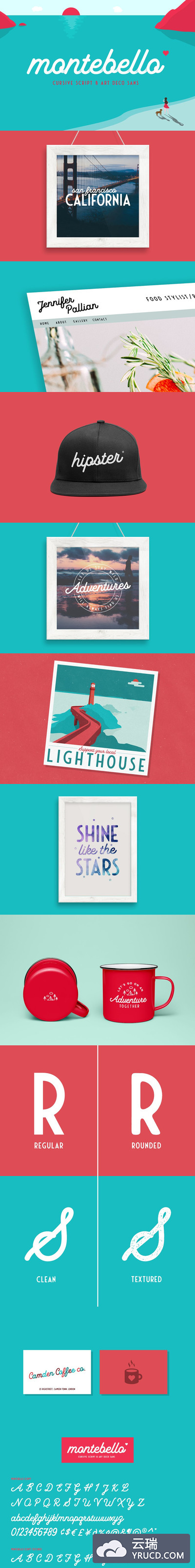 手写连写字体 Montebello - Script Typeface