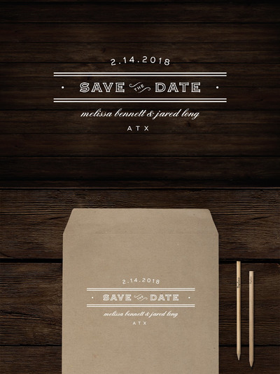 复古格言字体 Vintage Save The Date Logo