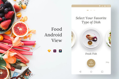 美食类安卓APP UI下载[XD,Sketch,Figma]