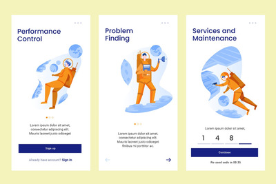 时尚高端简约科学宇宙太空屏幕欢迎页插画banner海报设计模板（AI，EPS，JPG，PDF，PSD）