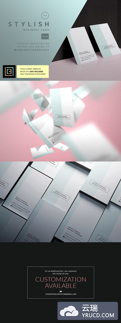 时尚商业名片模板 Stylish - Business Card 97