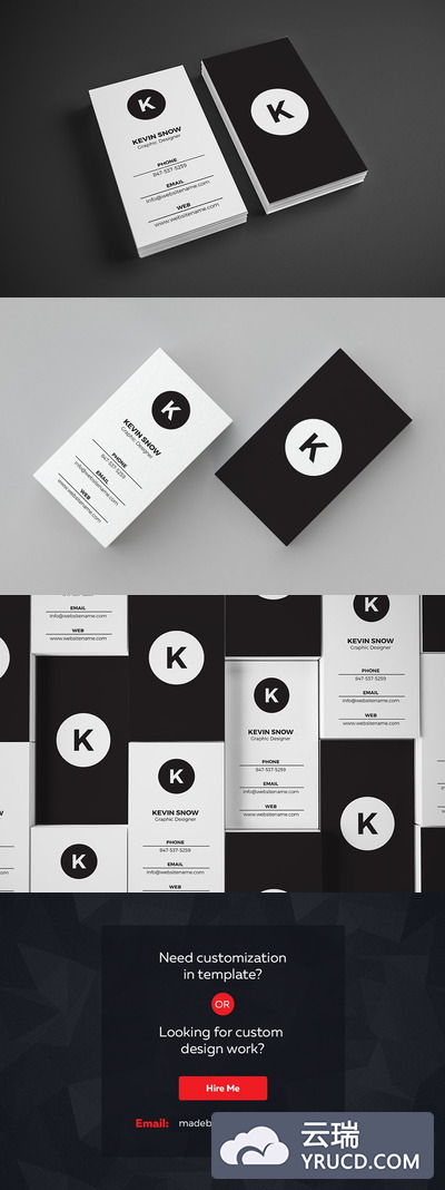 简单的商业名片模板 Simple Minimal Business Card