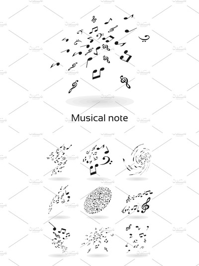 音符组合插画 Musical note