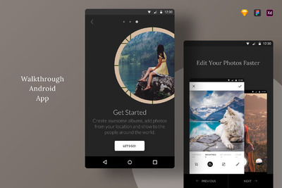 安卓Android轮播页APP模板下载[Sketch,XD,Fig]