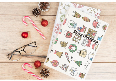 手绘个性圣诞节图标矢量素材下载[Ai]